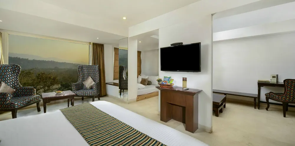 A guest room at EllBee Ganga View